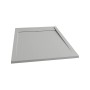 Rechteckige, extraflache Schulte Duschwanne ExpressPlus, 120x90 cm, in Lichtgrau.