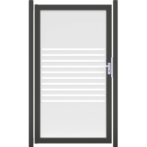 GroJaAmbiente Tor Streifen DIN: rechts Rahmen DB703