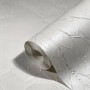 Marburg Vliestapete Uni Crushed-Optik Streifen Pearl, Rolle