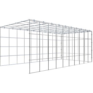 Gabiona Anbaukorb Typ 4, 40x100x50cm, Maschenweite 10x10cm, aus galvanbeschichtetem Drahtgitter.