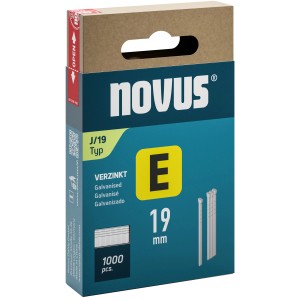 Novus Nägel E Typ J, 19mm, 1000 Stück, verzinkt, für Tacker.
