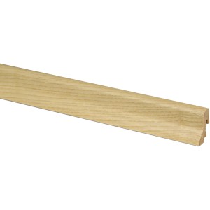 Sockelleiste Esche Braunkern, 18x38x2400 mm, MDF furniert, Clip-Montage.