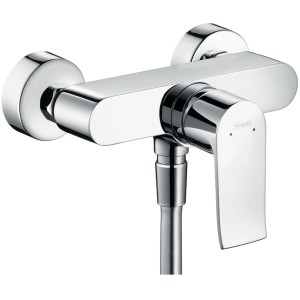 Hansgrohe Metris Aufputz-Brausearmatur in Chrom für die Dusche.