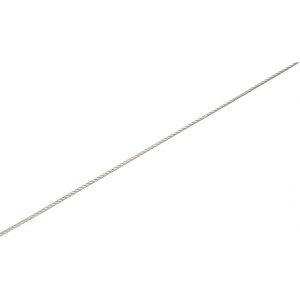 Silbernes Drahtseil, Ø 3 mm, als Meterware für Hebe- und Sicherungsarbeiten.