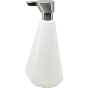 Spirella Elements Seifenspender Essos Natur, weiß, Keramik mit Edelstahl-Pumpe.