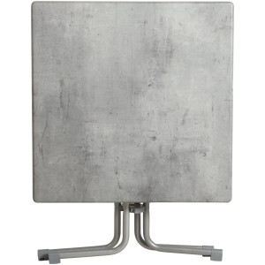 Rechteckiger Acamp Klapptisch Piazza in Platin-Cemento, 70x70 cm. Gartentisch mit Klappfunktion.