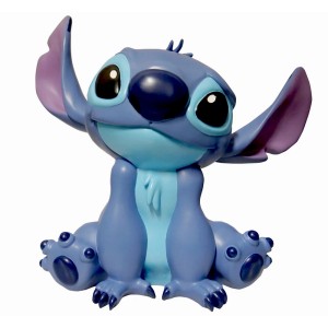 Gartenfigur Stitch, blaue Disney Dekofigur für Garten & Terrasse.