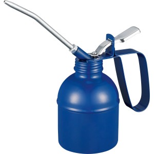 Blaues LUX Metall-Ölkännchen mit Stahl-Ausgießer, 250 ml Fassungsvermögen für Wartung und Autoreparatur.