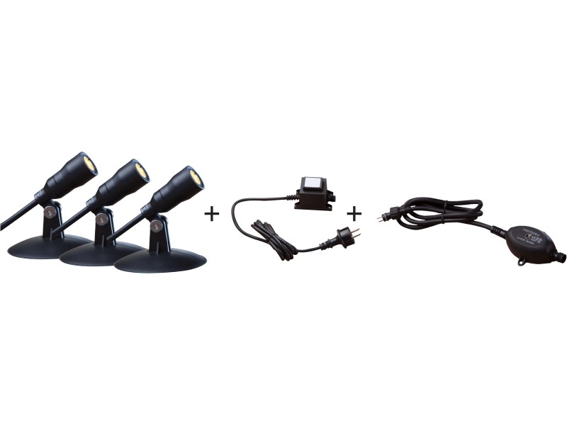 Heissner SMART LIGHT StarterSet LEDSpots für Teich Pool und Garten