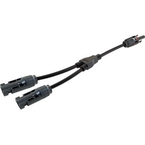 Schwaiger Solar-Adapterkabel-Set 2in1, 20cm, für den Anschluss von PV-Modulen.
