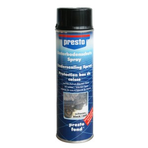 Presto Unterbodenschutz-Spray Bitumen, schwarz, 500ml Dose für Lackreparatur und Karosseriereparatur.