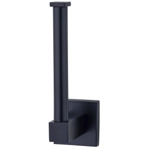 Fackelmann Toilettenpapier-Bevorrater New York, schwarz, zur Wandmontage im Bad.