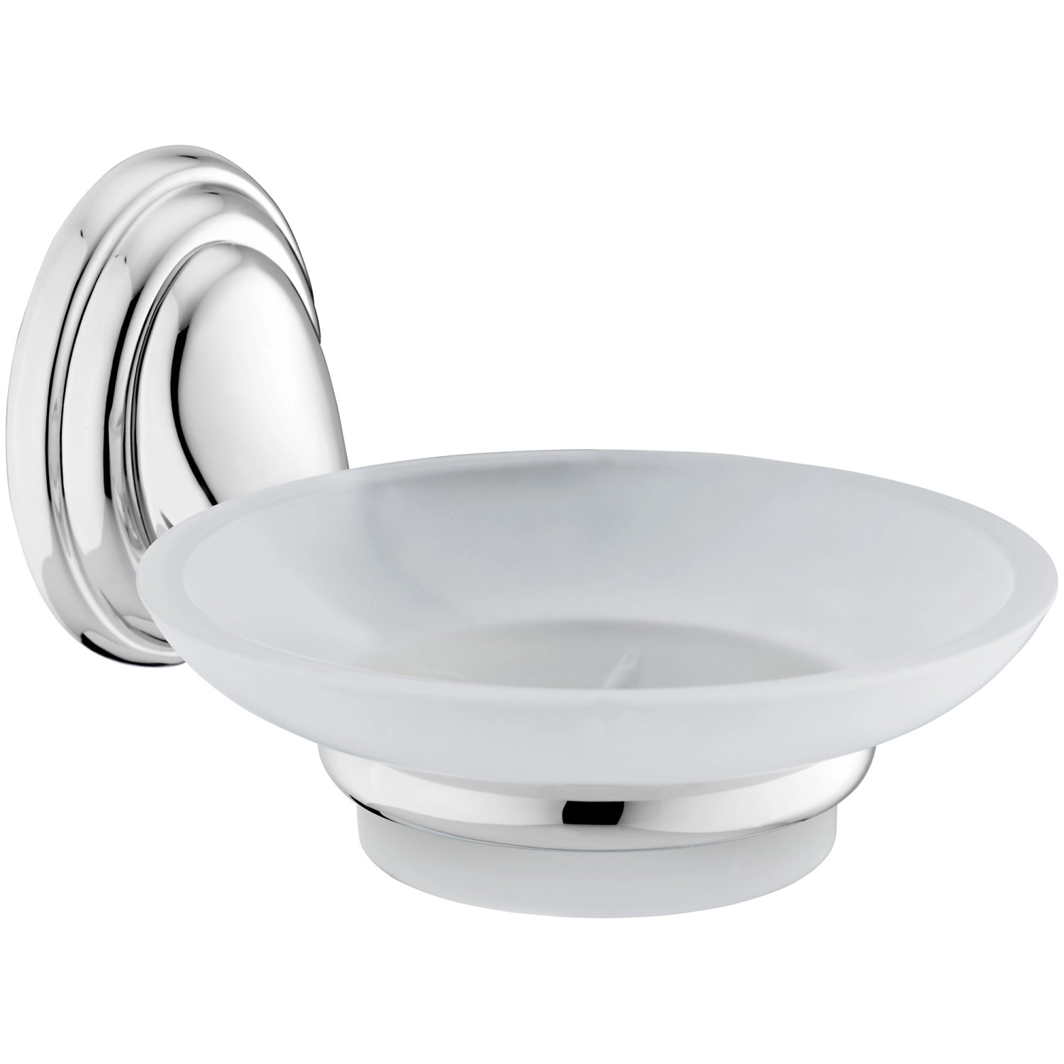 Fackelmann Seifenspender VISION - Verchromter Wandspender Für Flüssigseife Silber/Milchig