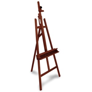Artina Barcelona Staffelei aus Nussbaumholz, Dreibein-Design für Leinwände bis 120cm Höhe.