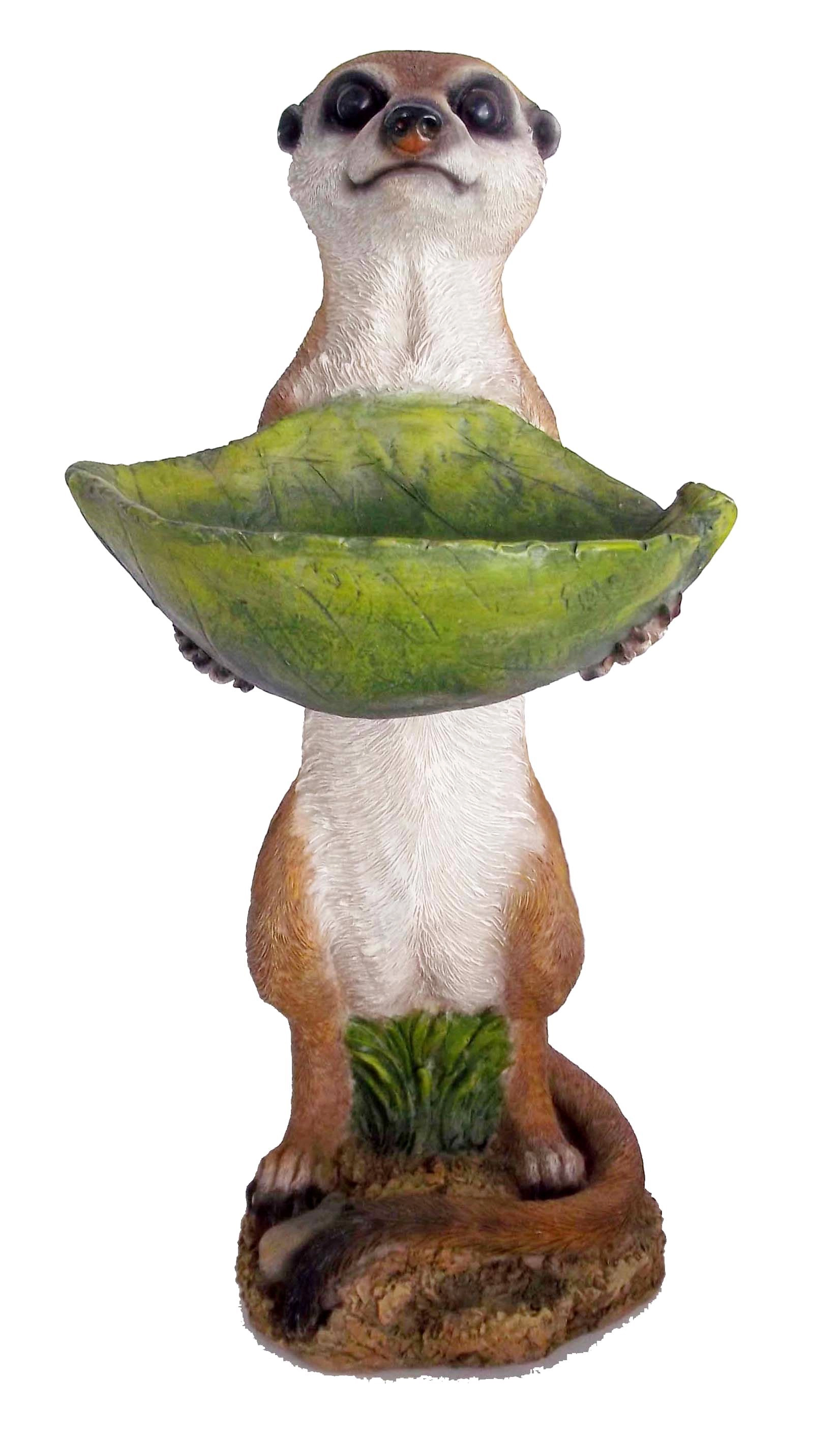 Deko-Figur Erdmännchen mit Vogeltränke 33 cm kaufen bei OBI