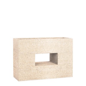 Pflanzwerk Hochbeet Pflanzkübel Vista Premium Frostbeständig Antik 75 cm Sand