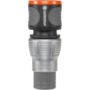Gardena Premium Schlauchverbinder 13-15 mm für Gartenschläuche, Metall-Kunststoff-Verbindung.