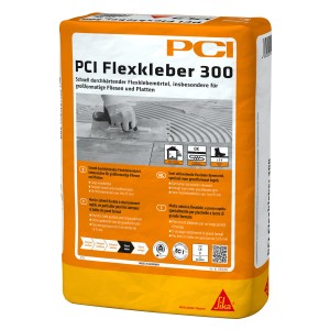 PCI Flexkleber 300 im 20 kg Sack, flexibler Fliesenkleber für Fliesen und Platten.