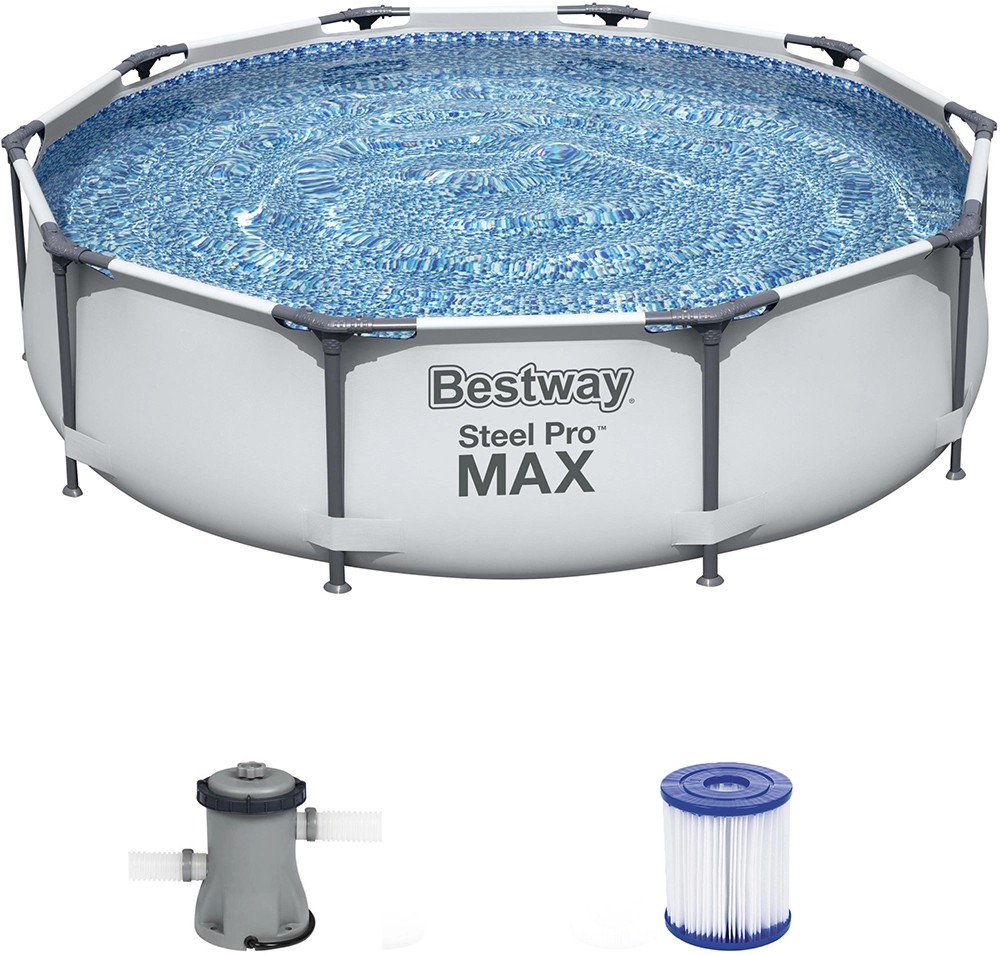 Bestway StahlrahmenPool Set Steel Pro Max Frame Ø 305 x 76 cm Rund
