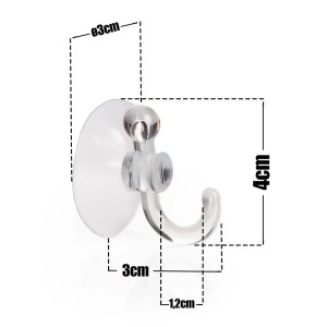 BigDean 24 Stück Saugnapfhalter Mit Kunststoffhaken Durchmesser 3 Cm Mehrzweckhaken Für Deko Wie Lichterketten Oder Andere Dekoration Saugnapfhaken