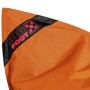 Detailansicht: Oranger Sitting Point Big Foot Sitzsack Scuba mit Logo.