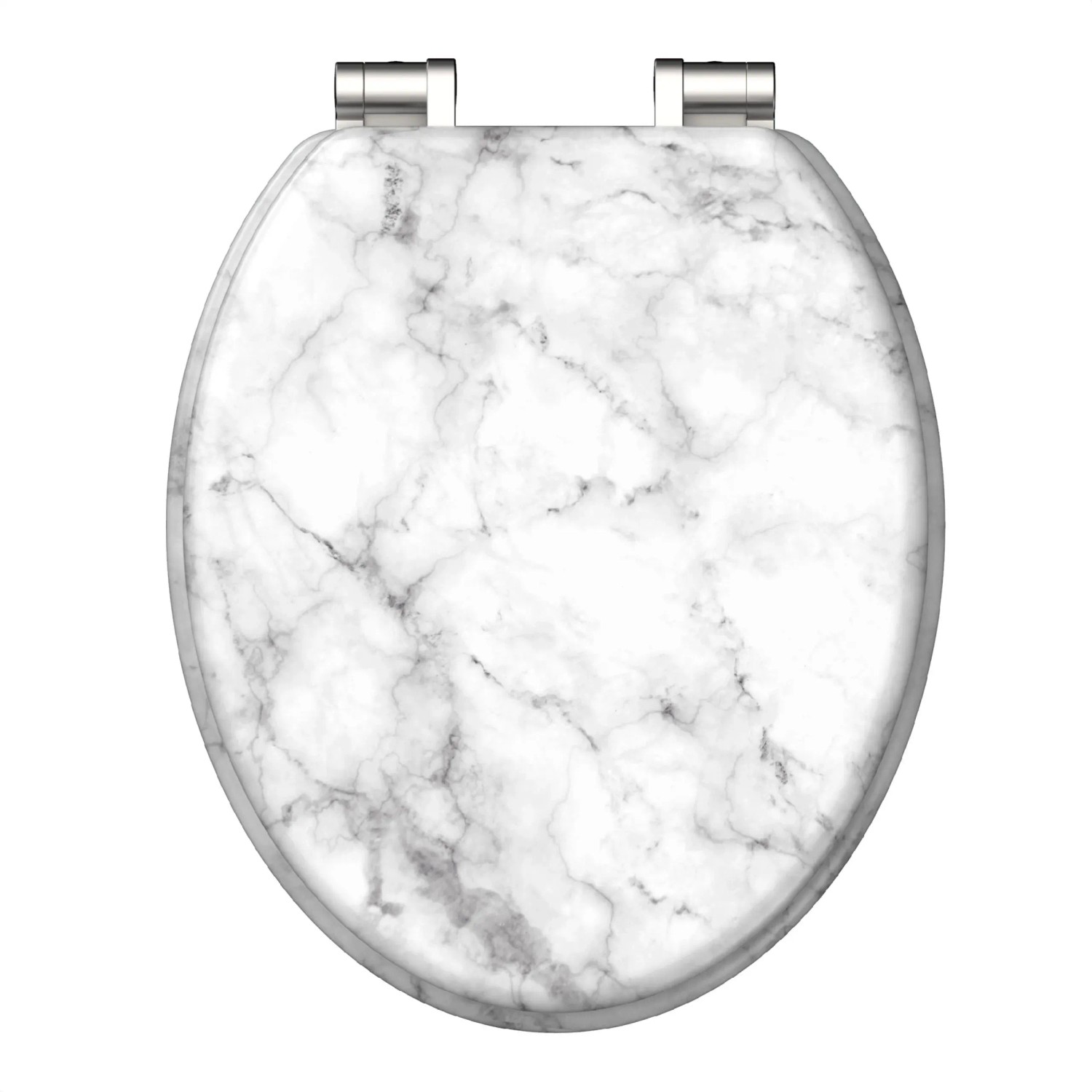 Schütte WC-Sitz Marmor Stone mit Absenkautomatik, MDF, O-Form.