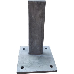 Elephant Stellfuß für Alupfosten, feuerverzinkt, zur Montage von Elementzäunen.