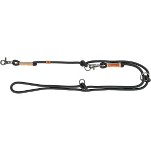 Verstellbare Trixie Hundeleine Be Nordic, V-Leine in Schwarz-Sand, 200 cm lang.