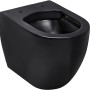 Schwarzes, spülrandloses Schöner Wohnen Hänge-WC Antus für Wandmontage.