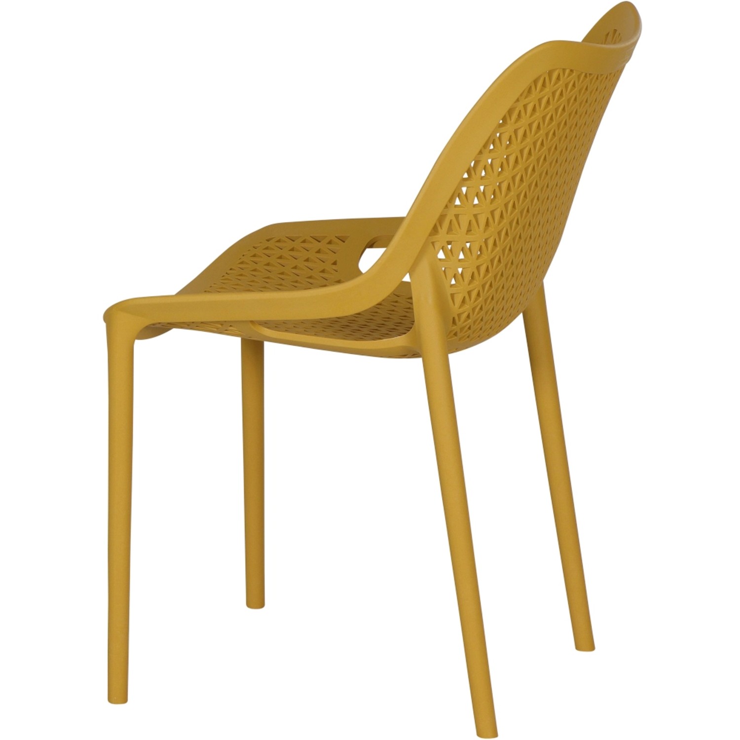 Siena Garden Stapelsessel District in Senfgelb, Gartenstuhl aus recycelbarem Material.