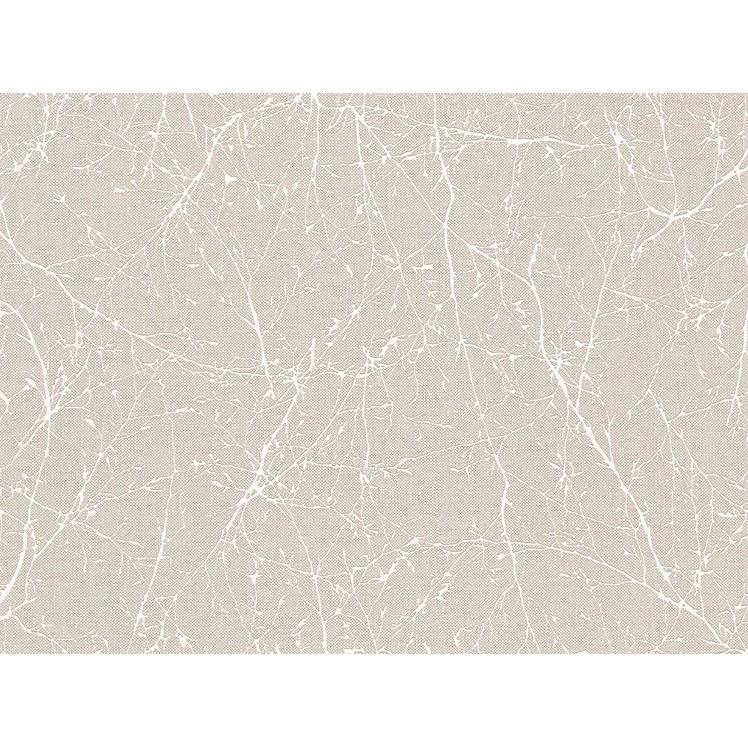 Beige Vliestapete Elegance 3 mit Struktur und Astmuster für Wohnräume.