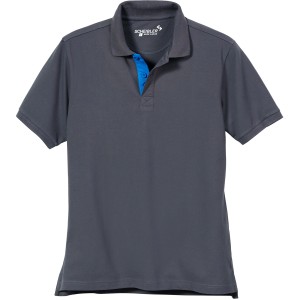 Scheibler Workwear Poloshirt in Anthrazit-Royalblau, Größe XL.