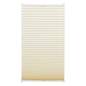 Gardinia EasyFix Plissee, 65x130 cm, elfenbeinfarben, mit Bedienschienen für Fenster.