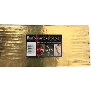 Bonbonwickelpapier ca. 11 x 24 cm Gold 10 Blatt