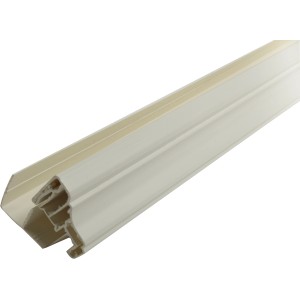 Grosfillex Hohlkehlprofil, klippbar, weiß, für Paneele (8-10 mm)