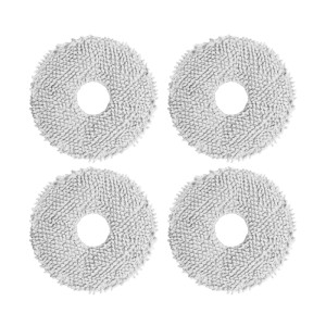 Dreame Mop-Pad RMP8, 4er-Set. Runde, graue Pads für die Nass- und Feuchtreinigung mit Dreame Saugrobotern.
