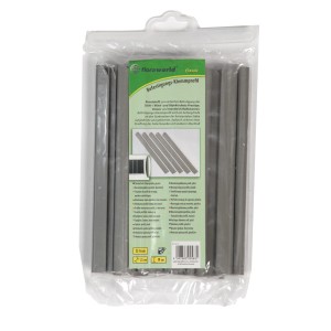 Klemmschienen Silber, 25 Stk., für Sichtschutzstreifen, 1,5x19cm, Zubehör für Zaunbau.