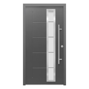 Sicherheits-Haustür ThermoSpace Prime Paris RC2 Anthr. 110 x 210 cm Anschlag R