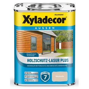 Xyladecor Holzschutz-Lasur Plus Weissbuche, 0,75 l Dose. Holzlasur für Aussenbereiche.
