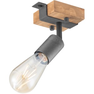 Just Light Wand- und Deckenleuchte Slat aus Holz, Naturfarben, mit Leuchtmittel