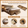 okwish Holzbett 160x200cm mit LED USB Stauraum Kopfteil Schlafzimmer Eiche ohne Matratze_8