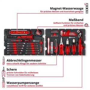 Einhell Werkzeugkoffer Umzug E-Case 79-tlg.