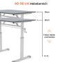 okwish Schreibtisch mit HöhenVerstellbar Home Office Kinderzimmer 120x60x90cm Grau_6