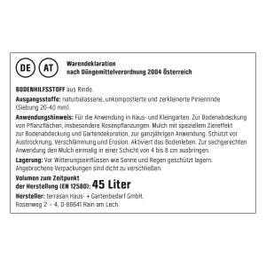 Hinweis zur GROW by OBI Pinienrinde grob 20-40mm, 45l: Produktdetails und Anwendungshinweise.