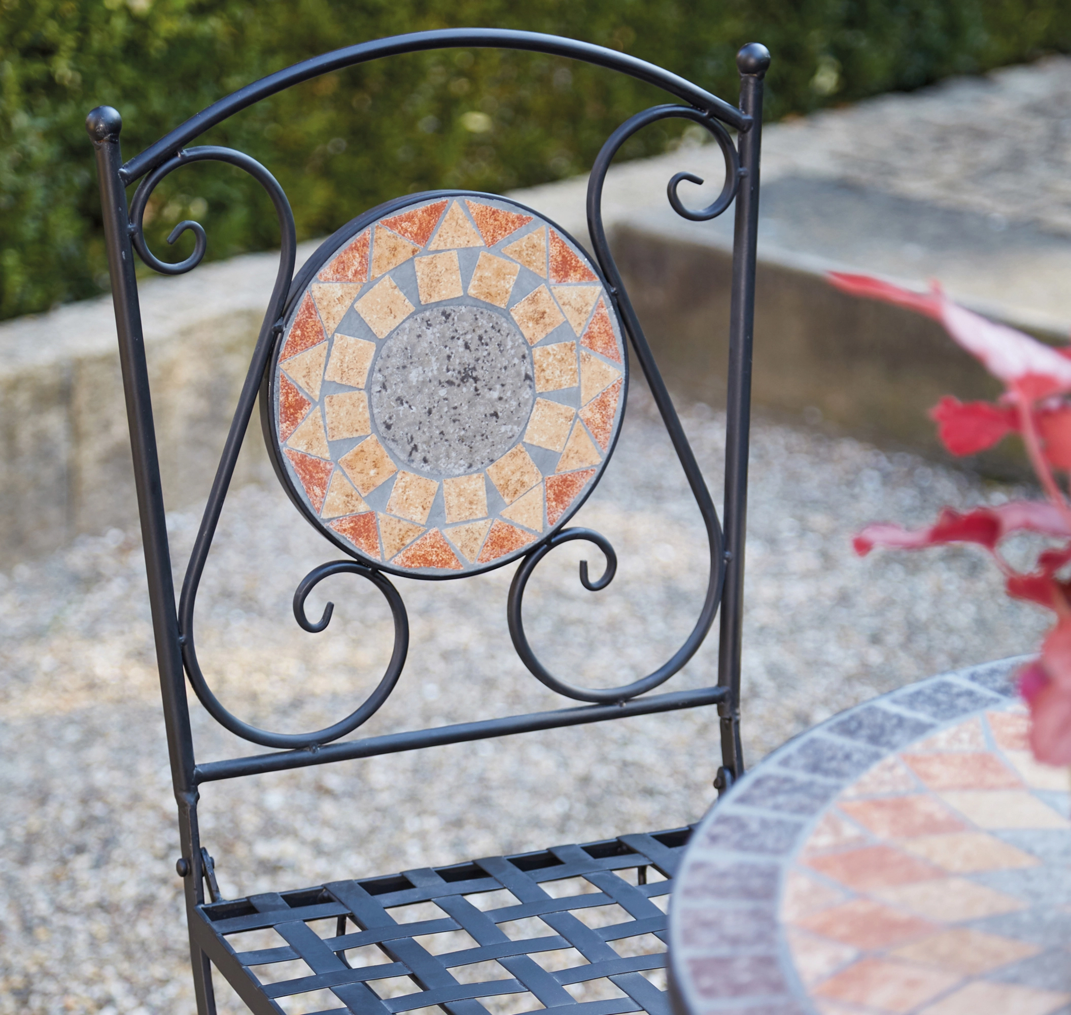Siena Garden Klappsessel Prato Eisen 37 cm x 36 cm x 90 cm Schwarz Mosaik  kaufen bei OBI | Stapelstühle