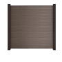 GroJaSolid Grande Sichtschutzzaun, Walnuss, 180x180 cm, co-extrudiert.