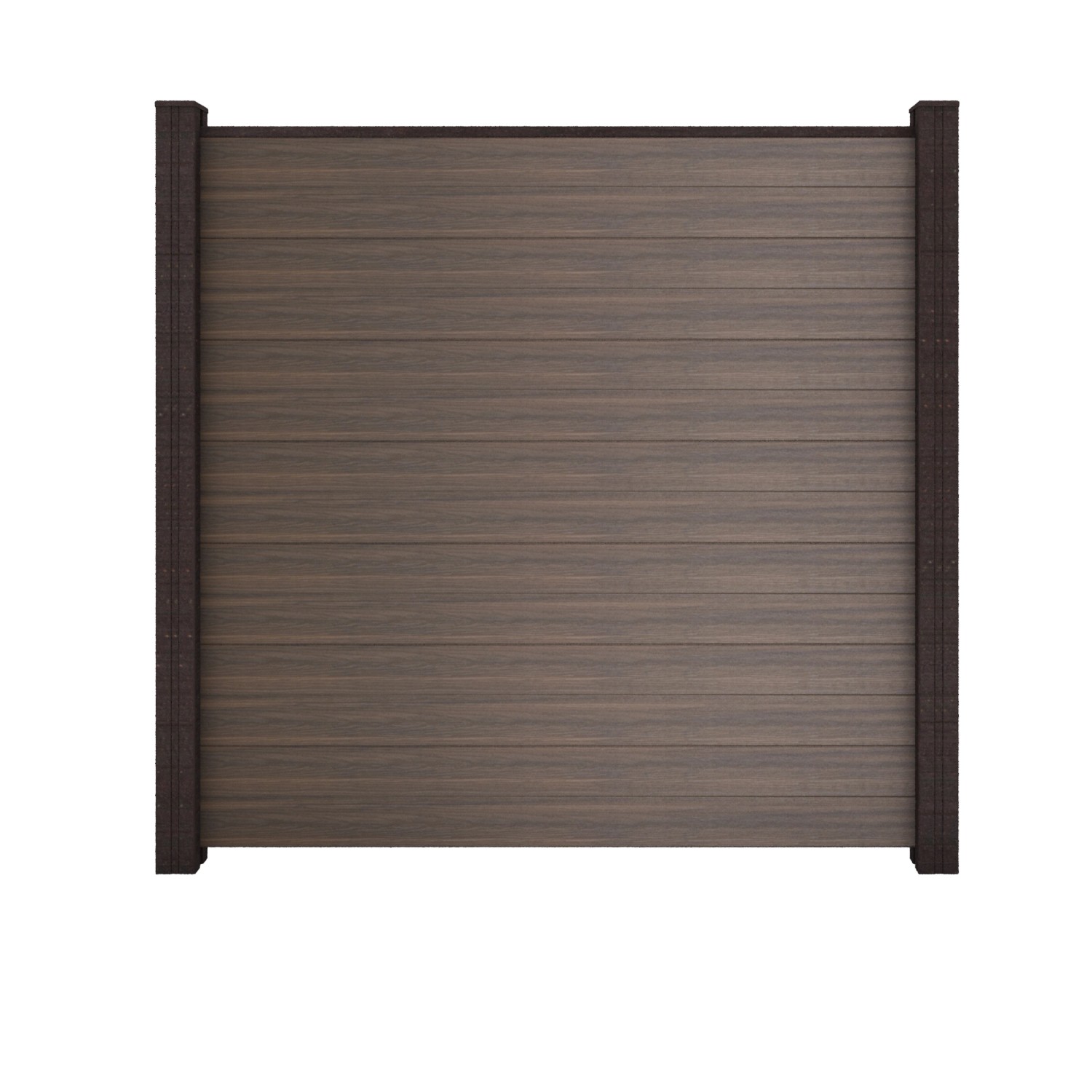 GroJaSolid Grande Sichtschutzzaun, Walnuss, 180x180 cm, co-extrudiert.