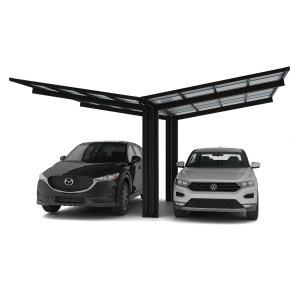 Ximax Alu Doppelcarport Linea Typ 80 Schwarz 548 x 495 cm Sonderfertigung