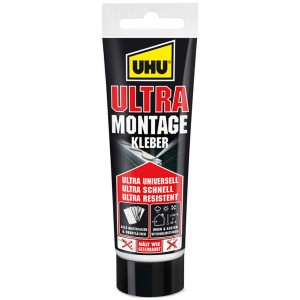 Uhu Ultra Montage Kleber, weiße Tube, 75g. Universell einsetzbarer Montagekleber.