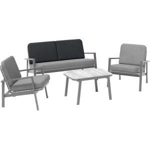 Olary Sofa-Lounge-Set: Dunkelgraue Ersatz-Rückenkissen (2 Stk.) für bequemes Sitzen im Garten.